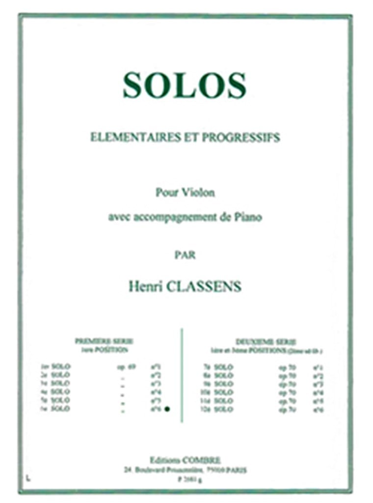 Solo n°6 Op.69 n°6 (première série)
